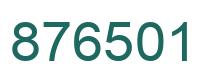 Number 876501 green image