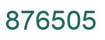 Number 876505 green image