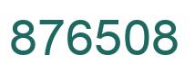 Number 876508 green image