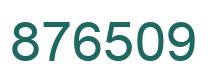 Number 876509 green image