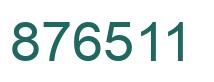 Number 876511 green image