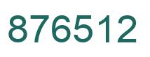 Number 876512 green image