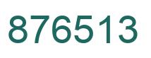 Number 876513 green image