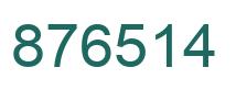 Number 876514 green image