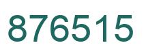 Number 876515 green image