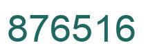Number 876516 green image