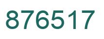 Number 876517 green image