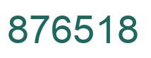 Number 876518 green image