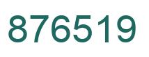 Number 876519 green image
