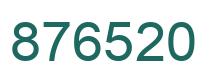 Number 876520 green image