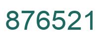 Number 876521 green image
