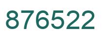 Number 876522 green image