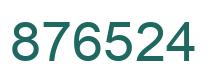 Number 876524 green image