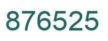 Number 876525 green image