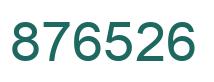 Number 876526 green image