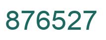 Number 876527 green image