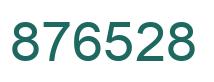 Number 876528 green image