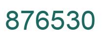 Number 876530 green image