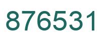 Number 876531 green image
