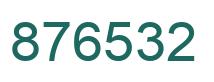 Number 876532 green image