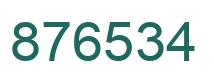 Number 876534 green image