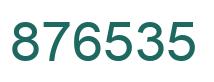 Number 876535 green image