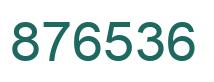 Number 876536 green image