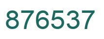 Number 876537 green image