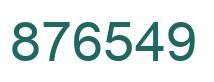 Number 876549 green image