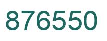 Number 876550 green image