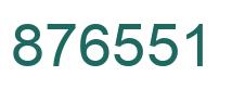 Number 876551 green image