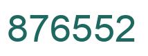 Number 876552 green image