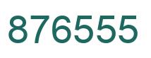Number 876555 green image
