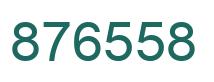 Number 876558 green image