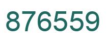 Number 876559 green image