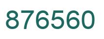 Number 876560 green image