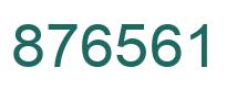 Number 876561 green image