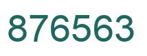 Number 876563 green image