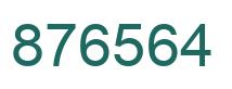 Number 876564 green image