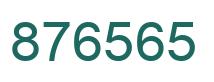 Number 876565 green image
