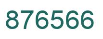 Number 876566 green image