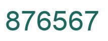 Number 876567 green image
