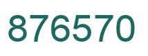 Number 876570 green image