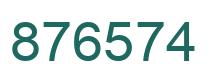 Number 876574 green image