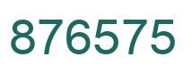 Number 876575 green image