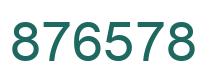 Number 876578 green image