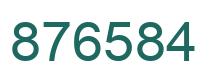 Number 876584 green image