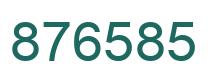 Number 876585 green image