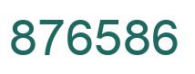 Number 876586 green image
