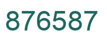 Number 876587 green image